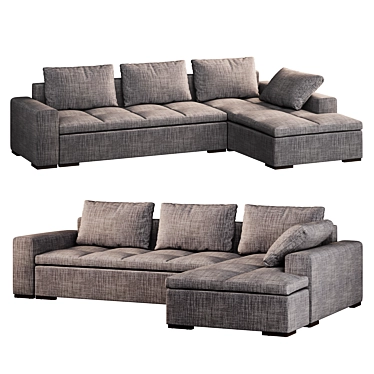 Luxury OM Leonardo Sofa 3D model image 1 