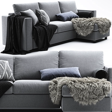 Finnala Ikea Sofa: Modern Comfort 3D model image 1 