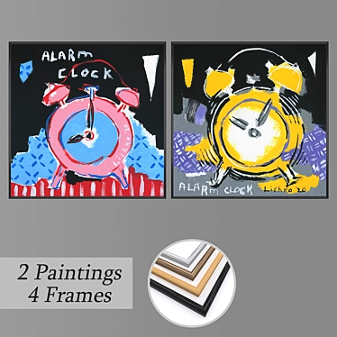 Elegant Wall Art Set with Multiple Frames 3D model image 1 