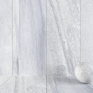 Santorini Ice Stone Wall: Elegant and Realistic 3D model image 1 