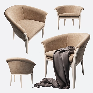 Fratelli Barri Roma Armchair: Chic & Compact 3D model image 1 