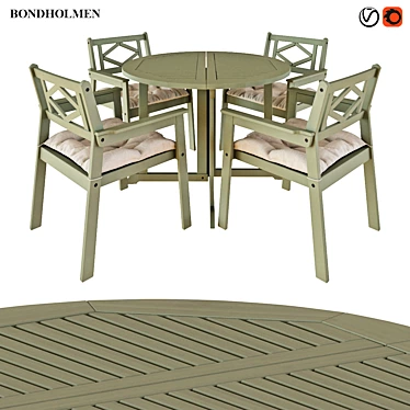 Ikea Bondholmen Table and Chairs Set 3