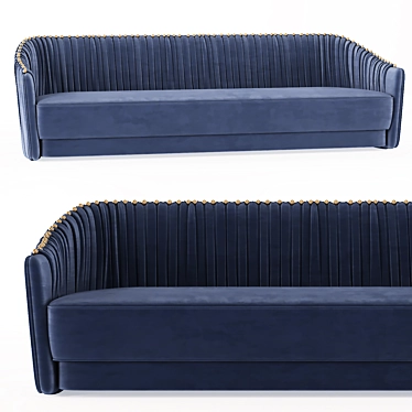 Sleek Modern Sofa 3D model image 1 