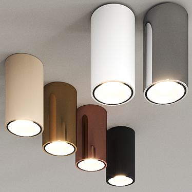 Kronn Ceiling Light: Stylish and Modular 3D model image 1 