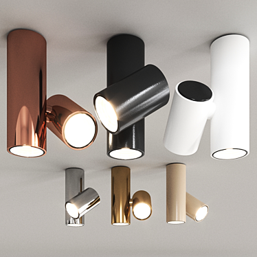 Kronn Modular Ceiling Light: Sleek & Vibrant Design 3D model image 1 