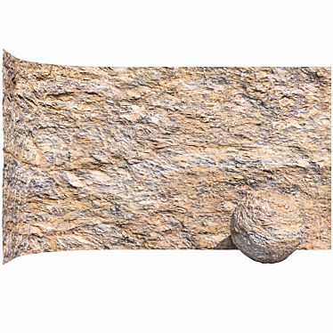 Desert Stone Wall Rock: High-Res Textures 3D model image 1 