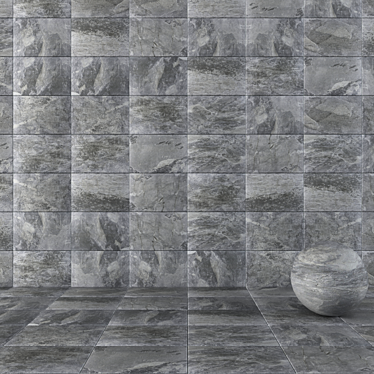 Alda Gray Stone Wall Tiles 3D model image 1 