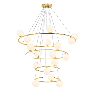 Orbital Sphere Chandelier 3D model image 1 