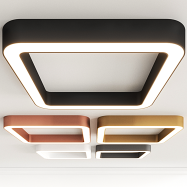 Cyclone Square Ceiling Light: Vibrant Colors, Greek Craftsmanship 3D model image 1 