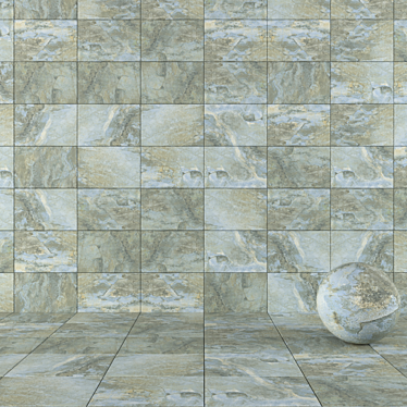 Key Stone Blue Stone Wall Tiles 3D model image 1 
