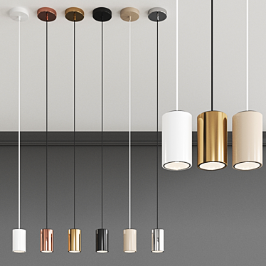 Kronn Pendant Light: Sleek and Stylish 3D model image 1 