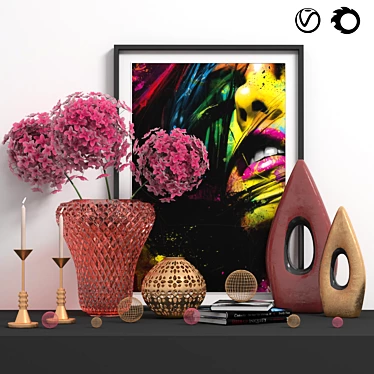 Modern Decorative Set 3D model image 1 