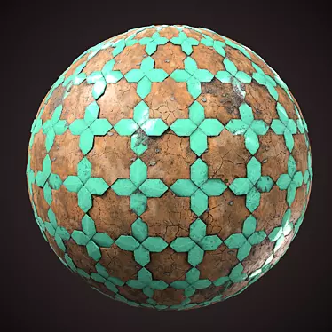 Procedural Ceramic Tile 4k Texture 3D model image 1 