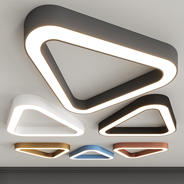 CYCLONE TR Ceiling Light: 6 Colors, 120cm, H 12cm 3D model image 1 