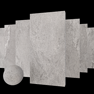 Gray Stone Tile Set: Tierra Collection 3D model image 1 