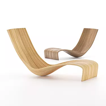Lolo Chair: Innovative Wood Design 3D model image 1 