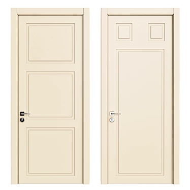 Premium Wooden Door 3D model image 1 