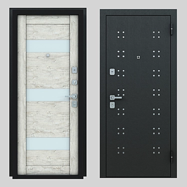 Elegant Fortezza Entry Doors 3D model image 1 