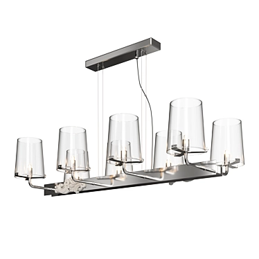 Elegant Chrome Chandelier 3D model image 1 