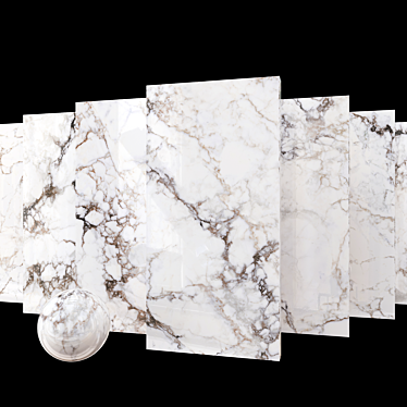 Breccia Marble Set: Museum-Quality Elegance 3D model image 1 