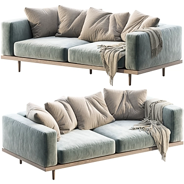 Luxury Newport 84" Sofa 3D model image 1 