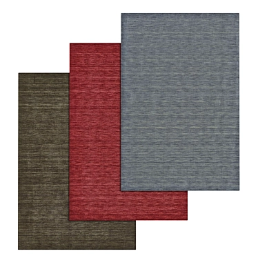 Luxury Carpet Set: Versatile Textures - 3 Pack 3D model image 1 