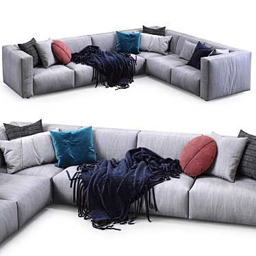 Prostoria Match Sofa: Modern, Stylish, and Functional 3D model image 1 