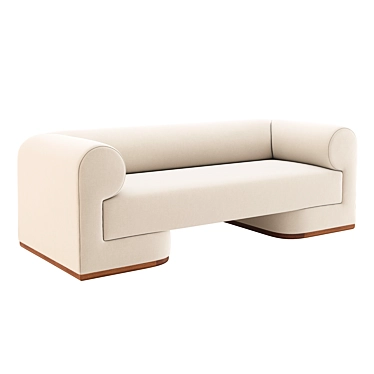 Dahlem Modern Sofa: High-Quality Visualization 3D model image 1 