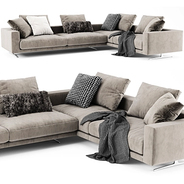 Flexform Campiello: Stylish and Spacious Sofa 3D model image 1 