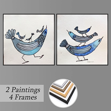 Artistic Wall Decor Set 3D model image 1 