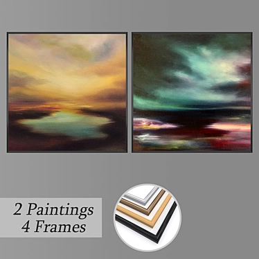 Gallery Collection: Set of 2 Wall Paintings 3D model image 1 