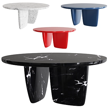 Modern Italian Tobi-Ishi Dining Table 3D model image 1 