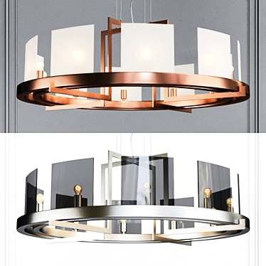 Modern Pink Chandelier: Kebo Glam 3D model image 1 