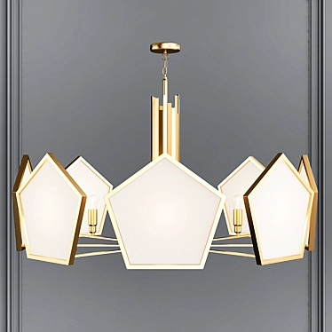 Anke Luxury Brass Chandelier: Modern Elegance for Any Space 3D model image 1 