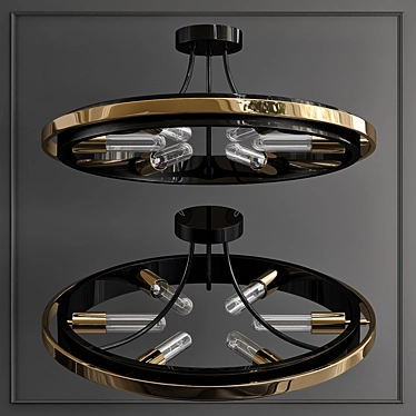 Elegant Davos Chandelier 3D model image 1 