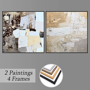 Artistic Wall Painting Set 3D model image 1 