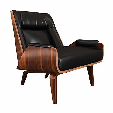 Modern Brazilian Leather Chair 3D model image 1 