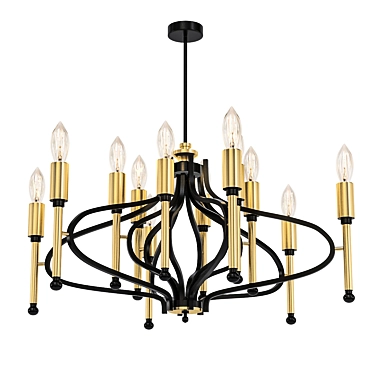 CHIARO IRIDA: Elegant Pendant Chandelier 3D model image 1 