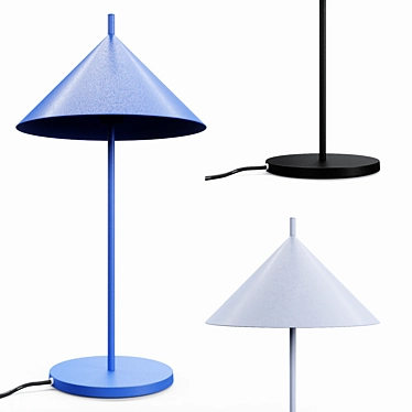 HKLiving Metal Triangle Table Lamp M - 4 Colors 3D model image 1 