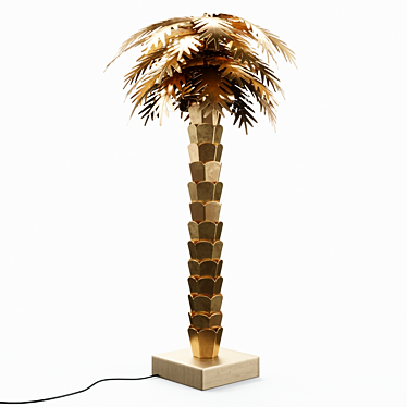 Brass Palm Table Lamp - HKLiving 3D model image 1 