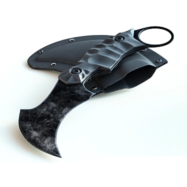 Sleek Kerambit Knife: High Detail & Textured 3D model image 1 