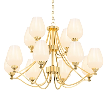 Elegant Palermo Chandelier 3D model image 1 