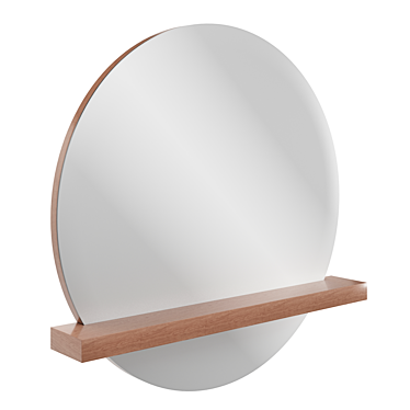 Quilicura Handcrafted Lenga Wood Mirror 3D model image 1 