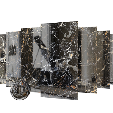 Museum Laurent Black Marble Set: Versatile and Stunning 3D model image 1 