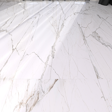 Marble Museum Glacier White Floor 3D model image 1 