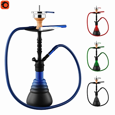 AMY 420 Hookah: Sleek, Colorful, and 4-Star Quality 3D model image 1 