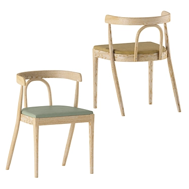 Sleek Dining Chair Set 05 3D model image 1 