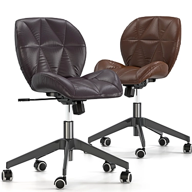 Argos Boutique Faux Leather Office Chair: Elegant Style for Your Workspace 3D model image 1 