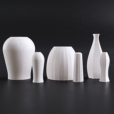 Elegant Porcelain Vase 3D model image 1 