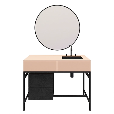 Modern Mirror Washbasin: Sleek Design 3D model image 1 